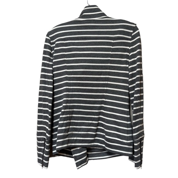 Market & Spruce Striped Moto Jacket NWT Medium Stitch Fix - Picture 2 of 5